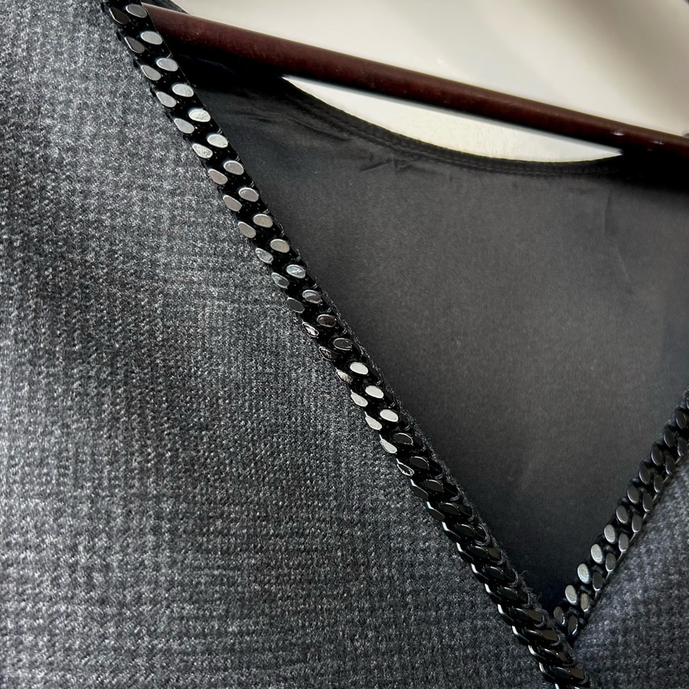 AKRIS Wool Dress w/Chain Trim